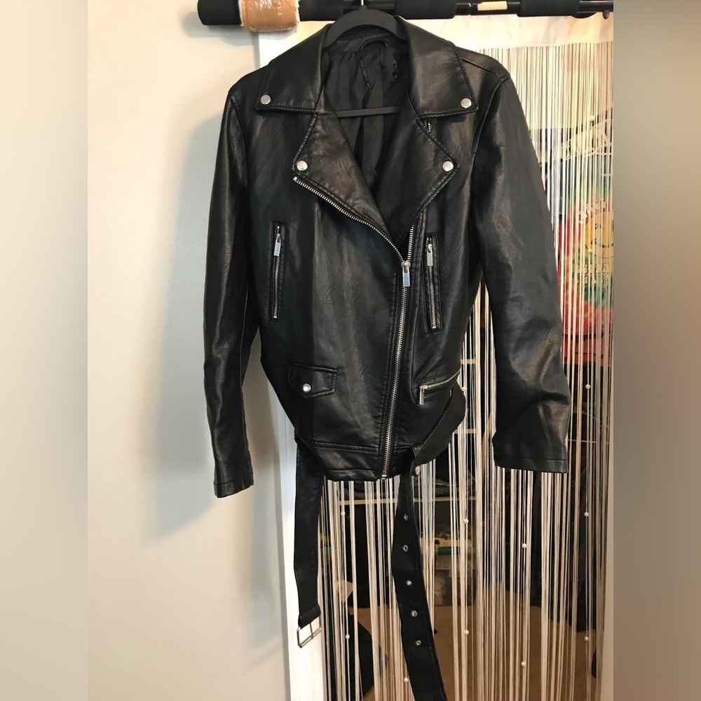 Vintage Leather Biker Jacket